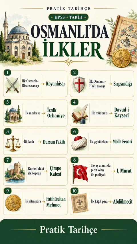 Osmanlı’da İlkler