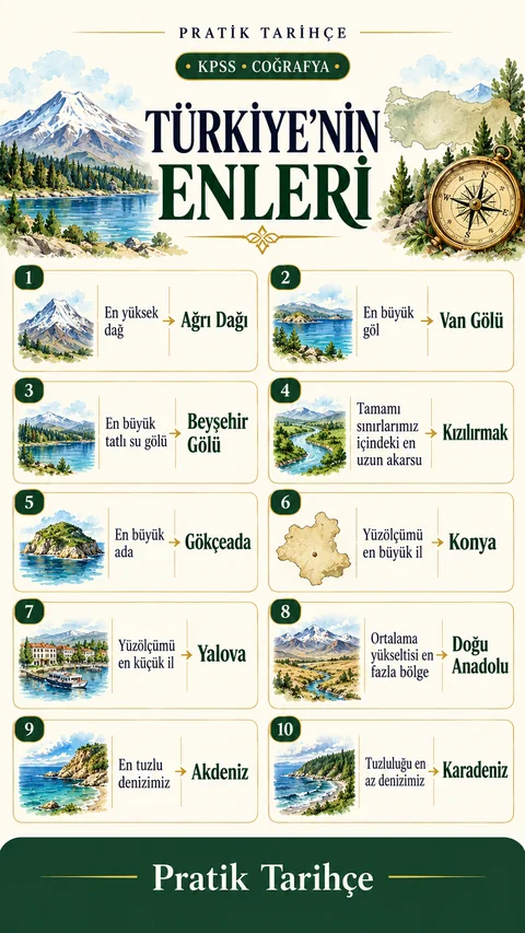 Türkiye’nin Coğrafi Enleri